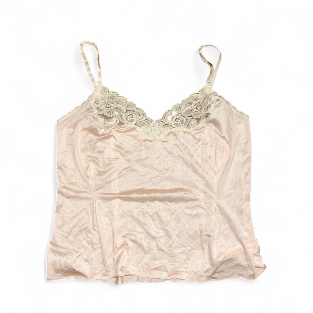 BABY PINK LINGERIE LACE TRIM CAMI TOP
